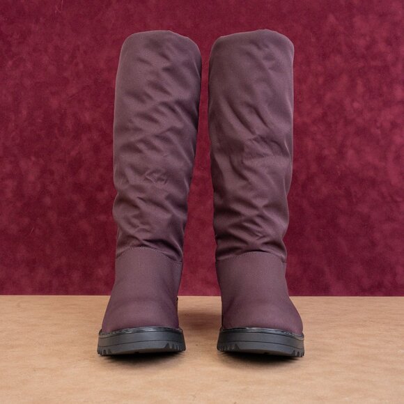 Cougar Women Gale Burgundy Fabric Waterproof Snow Winter Knee Boots sz 8 - Picture 4 of 10